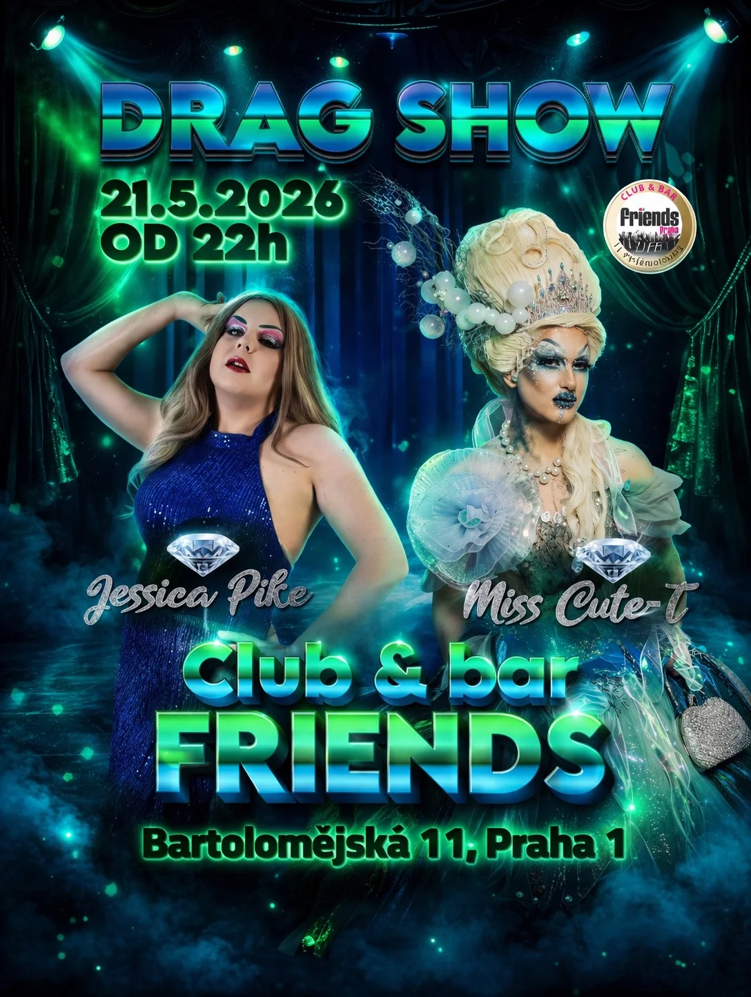 Drag/Travesti show by Miss Cute-T, Jessica Pike